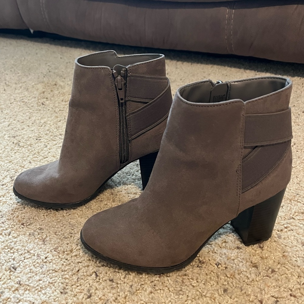 A New Day Heeled Boot, Size 6, Color Brown/Gray